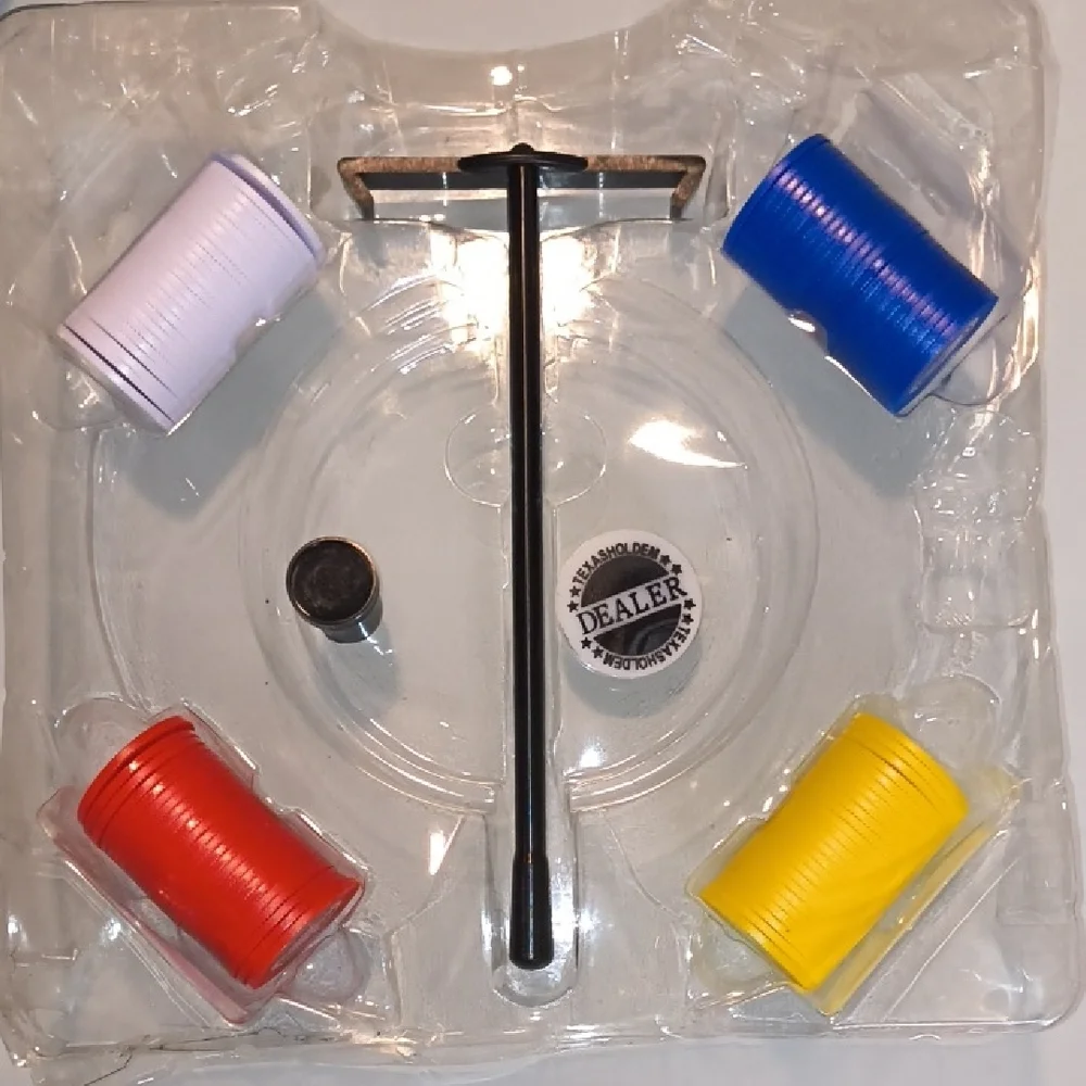 Roulette Game Set with Black and Gold Wheel